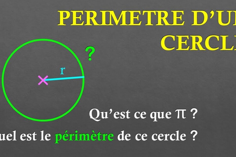 comment calculer le périmètre d'un cercle